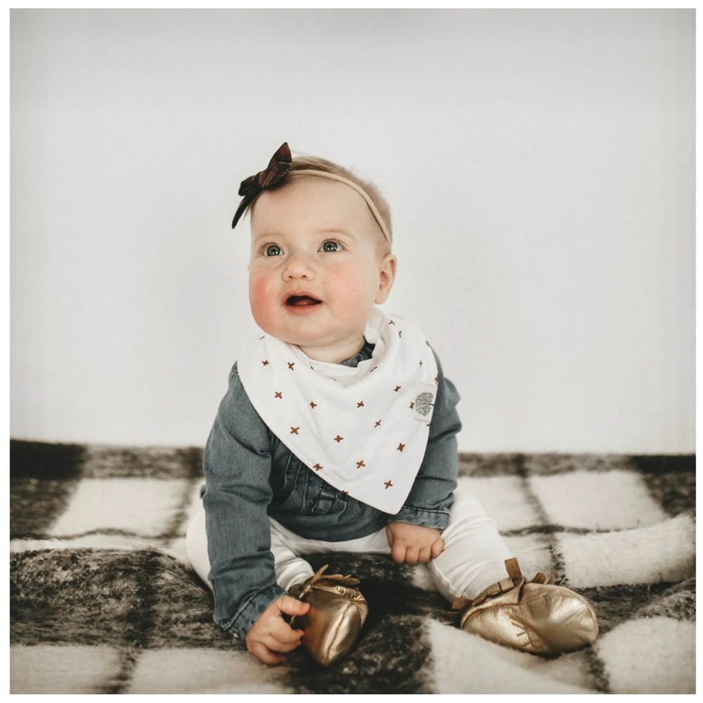 3/$15 🌸 Parker Baby Co Lincoln Bandana Bib Adjustable Drool Bib Organic Cotton